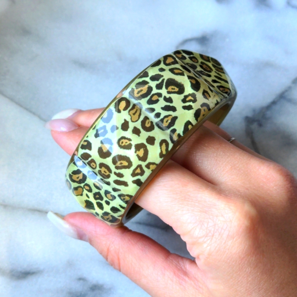 Leopard print bangle